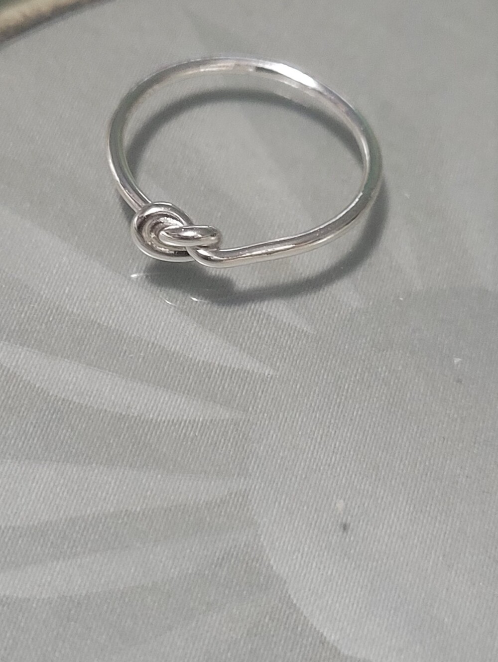 Sterling Silver Knot Ring - Delicate Silver Band